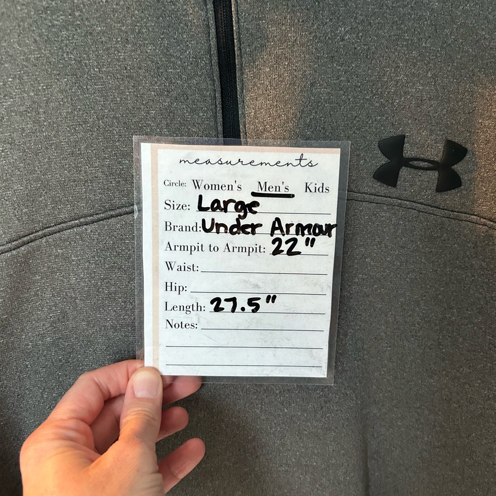 Under Armour Men’s Cold Gear Grey Pullover Fleece Size Large - Picture 11 of 11